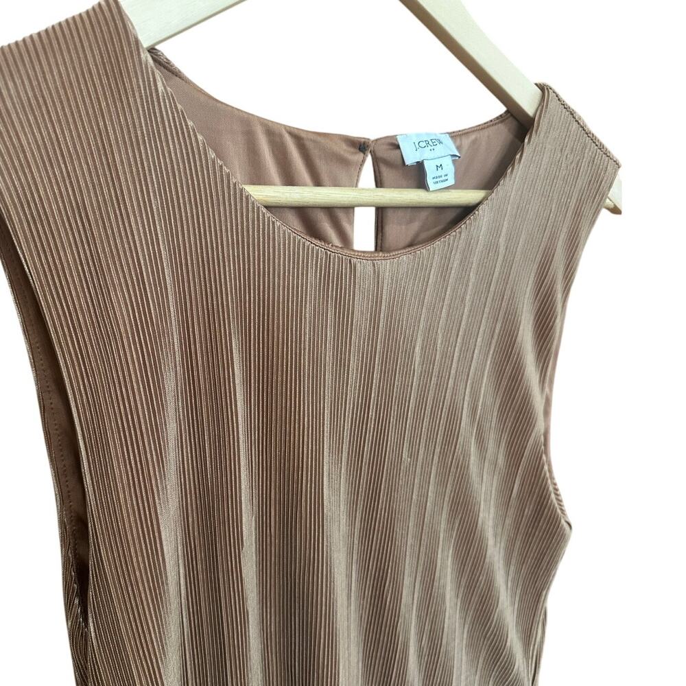 J Crew Plisse Gold Tank Top - Dressy or Casual